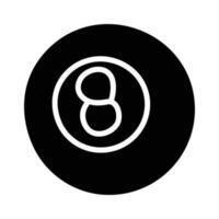 snooker palla vettore solido icona design illustrazione. olimpico simbolo su bianca sfondo eps 10 file