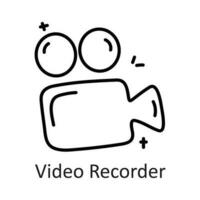 video registratore vettore schema icona design illustrazione. comunicazione simbolo su bianca sfondo eps 10 file