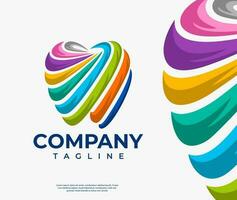 colorato dentale dente logo design modello. moderno bambino dentale cura logo marca. vettore