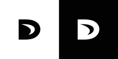 design moderno e unico del logo della lettera d iniziali vettore