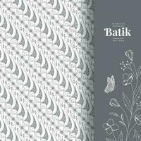 minimalista indonesiano batik senza soluzione di continuità modello vettore