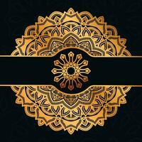 islamico Arabo sfondo morbido crema colore con mandala ornamento e telaio vettore