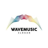 musica onda logo, semplice elegante pendenza linea disegno, musica equalizzatore vettore, simbolo modello icona vettore