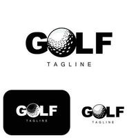 golf palla logo, vettore bastone golf. all'aperto gli sport gioco, disciplina disegno, icona modello