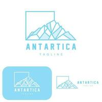 montagna logo, antartico iceberg logo disegno, natura paesaggio vettore, Prodotto marca illustrazione icona vettore