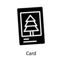 carta vettore solido icona design illustrazione. Natale simbolo su bianca sfondo eps 10 file