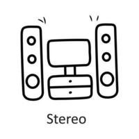 stereo vettore schema icona design illustrazione. domestico simbolo su bianca sfondo eps 10 file