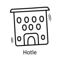 Hotel vettore schema icona design illustrazione. viaggio simbolo su bianca sfondo eps 10 file