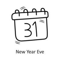 nuovo anno vigilia vettore schema icona design illustrazione. nuovo anno simbolo su bianca sfondo eps 10 file