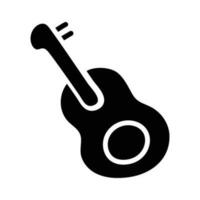chitarra vettore solido icona design illustrazione. festa e celebrare simbolo su bianca sfondo eps 10 file