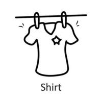 camicia vettore schema icona design illustrazione. domestico simbolo su bianca sfondo eps 10 file