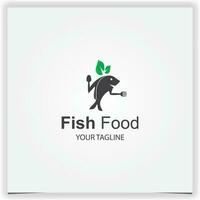 pesce cibo ristorante logo design vettore illustrazione logo premio elegante modello vettore eps 10