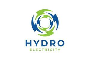 hydro acqua logo. hydro logo design modello elemento. vettore