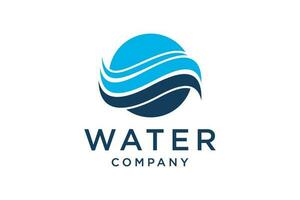 astratto blu acqua far cadere. vettore logo design modello.