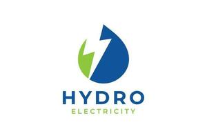 hydro acqua logo. hydro logo design modello elemento. vettore