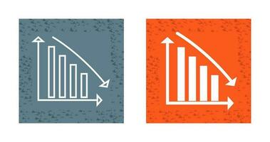 discendente bar vettore icona