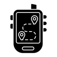 premio design icona di mobile itinerario vettore
