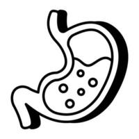 icona di download premium dello stomaco vettore