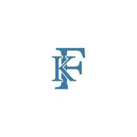 logo della lettera kf vettore