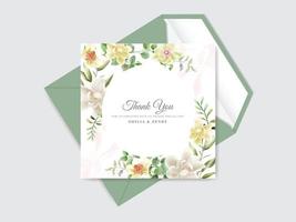 bellissimo set di carte di nozze magnolia design vettore