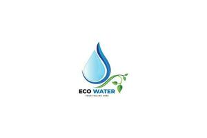 ecologico acqua azienda logo modello illustrazione vettore
