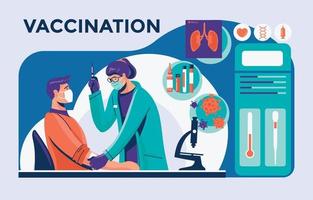 elemento infografico per la raccolta delle vaccinazioni vettore