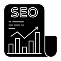 moderno design icona di SEO analitica vettore