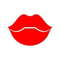 labbra vettore icona. bacio illustrazione cartello. donna simbolo. amore logo.