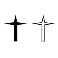 cristiano attraversare vettore icona. religione illustrazione cartello. credo simbolo. confessione logo.