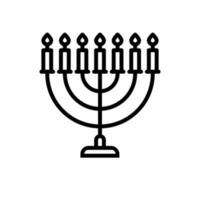 candeliere icona vettore. menorah illustrazione cartello. candele simbolo o logo. vettore