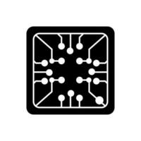 patata fritta vettore icona. microchip illustrazione simbolo. processore cartello. nucleo logo.