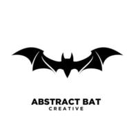 astratto pipistrello nero logo icona progetta modello di illustrazione vettoriale