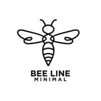 premium big hornet bee line vintage vector icon logo template design