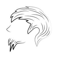 capelli logo vettore illustrazione