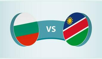 Bulgaria contro namibia, squadra gli sport concorrenza concetto. vettore
