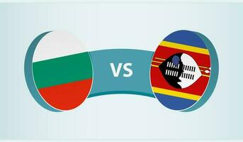 Bulgaria contro swaziland, squadra gli sport concorrenza concetto. vettore