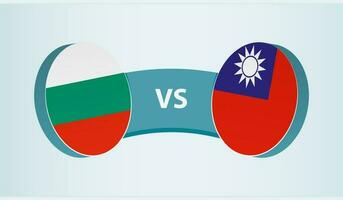 Bulgaria contro taiwan, squadra gli sport concorrenza concetto. vettore