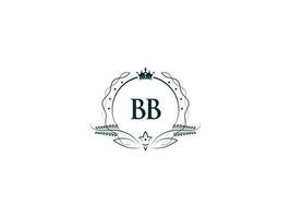 professionale bb lusso attività commerciale logo, femminile corona bb B B logo lettera vettore icona