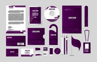 kit stazionario astratto business viola vettore