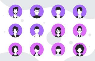 set di avatar di persone di affari vettore