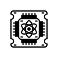 quantistico computer icona nel vettore. illustrazione vettore