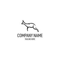 springbok testa logo design. eccezionale springbok silhouette logo vettore