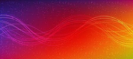 sfondo colorato chiaro dell'onda sonora digitale vettore