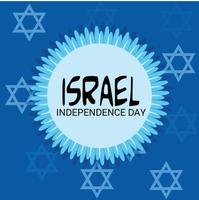 illustrazione vettoriale di uno sfondo per il giorno dell'indipendenza di Israele.
