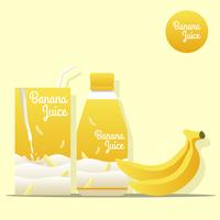 Succo di banana vettore gratis imballaggio