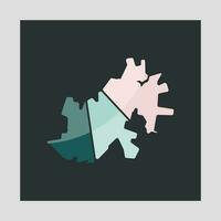 carta geografica di konotop città moderno creativo logo vettore