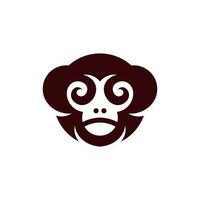 scimmia animale ornamento semplice creativo logo vettore