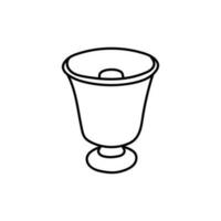 tazza bicchiere linea semplice creativo logo vettore
