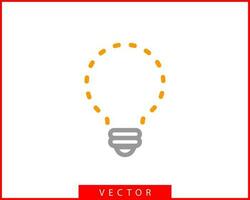 leggero lampadina icona vettore. llampadina idea logo concetto. lampada elettricità icone ragnatela design elemento. guidato luci isolato silhouette. vettore