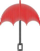 illustrazione vettore grafico di schizzo di ombrello